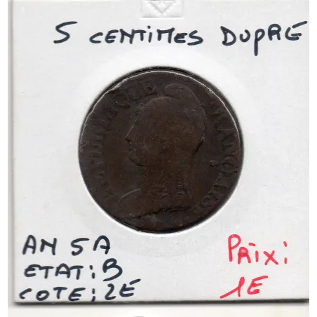 5 centimes Dupré - An 5 A paris - B - F.115/1