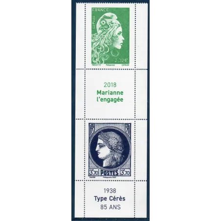 Timbres France 5737-5738 Marianne l'Engagée Type Cérès Grand format Neuf