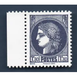 Timbres France 5739 Type Cérès Typographiée Bleu Neuf