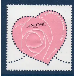 Timbre France 5743 Coeur Lancôme Rose Neuf