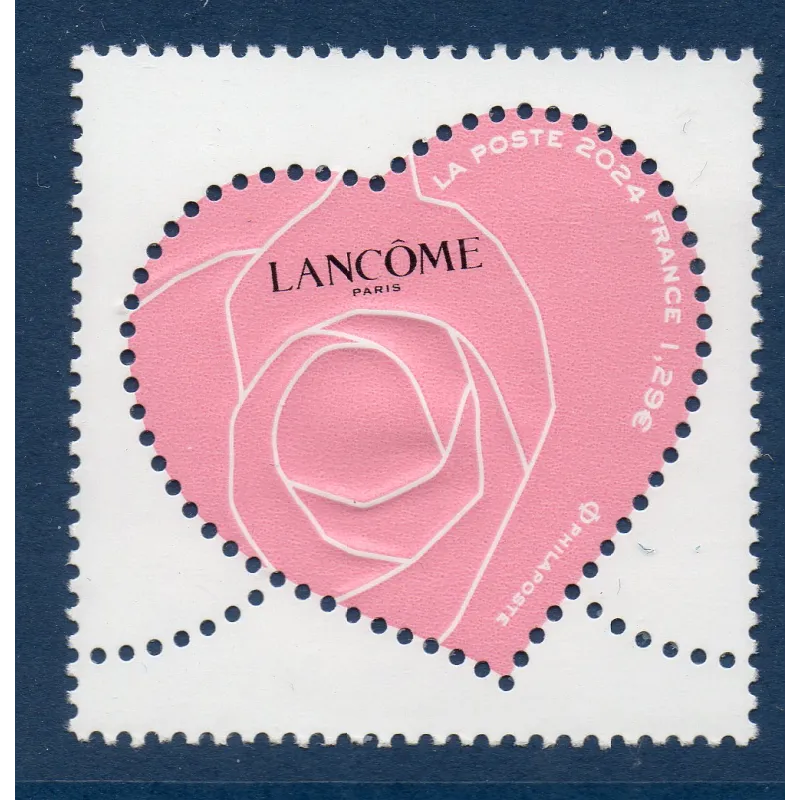 Timbre France 5743 Coeur Lancôme Rose Neuf