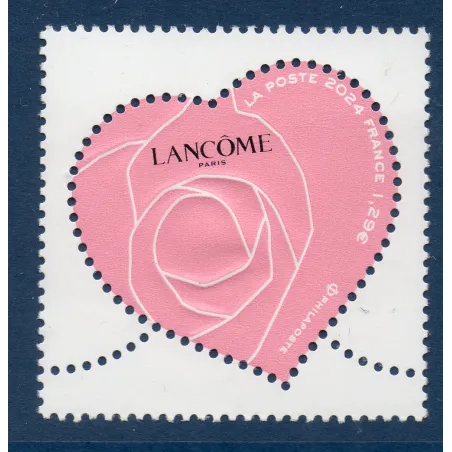 Timbre France 5743 Coeur Lancôme Rose Neuf