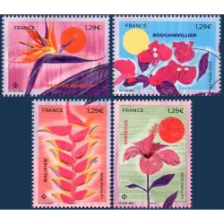 Timbre France 5750-5753 Série Fleurs tropicales Neuf