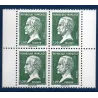 Timbre France 5781 Type Pasteur Neuf Vert Bloc de 4