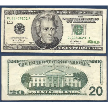 Etats Unis P.512 San Francisco, TTB Billet de 20 Dollars 2001 série L