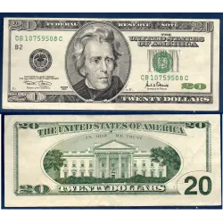 Etats Unis P.512 New York, TTB Billet de 20 Dollars 2001 série L