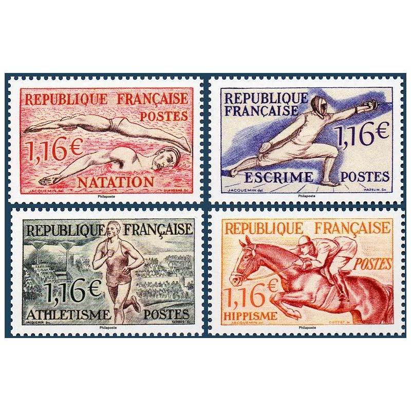 Timbres France Série Sport Philagenda 2024 Neuf