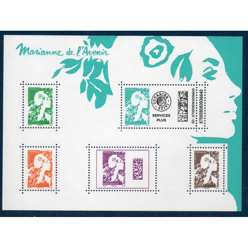 Bloc Feuillet France BF156 Marianne de l'Avenir Timbres Neufs