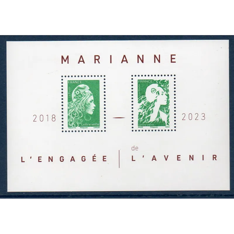 Bloc Feuillet France BF158 Marianne l'Engagée et l'Avenir Timbres Neufs