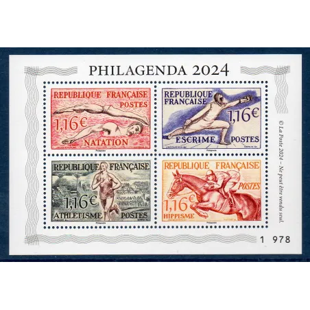 Bloc Feuillet France Philagenda 2024 Timbres Neufs