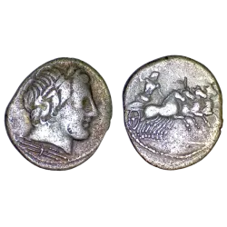 Denier république anonyme (-86), Sear 266 Apollon