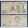 Turquie P.224b, TB Billet de 20 Lira 2009 Kemaleddin