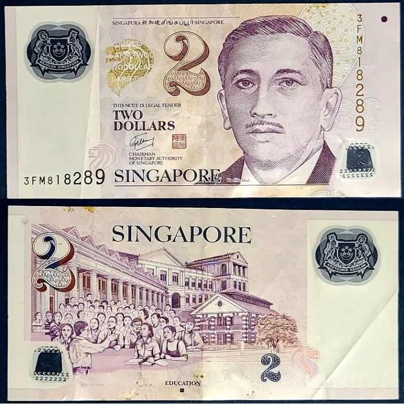 Singapour Pick N°46b, TTB Billet de 2 Dollar 2005 Ecoliers