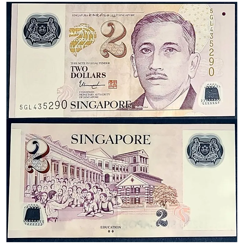 Singapour Pick N°46g, Spl Billet de 2 Dollar 2005-2024 Ecoliers