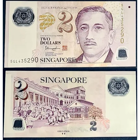 Singapour Pick N°46g, Spl Billet de 2 Dollar 2005-2024 Ecoliers