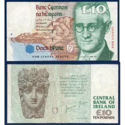 Irlande P.76b, TTB Billet de 10 livres 1995-1999 James Joyce