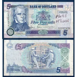 Ecosse P.119e, TTB ecrit Billet de 5 pounds 2006 Walter Scott