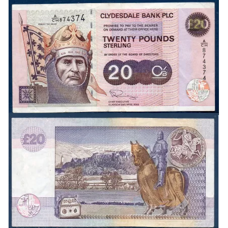 Ecosse Pick N°228e, Billet de 20 pounds 25.4.2003 Robert the Bruce