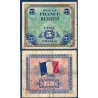 5 Francs Drapeau, TB, 1944 sans série Billet du trésor Central