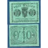 10 centimes bleu Ville d'Alger 9.3.1917, Sup, Pirot absent