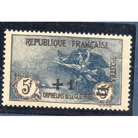 Timbre France Yvert No 169 Orphelins de la guerre surchargé neuf **