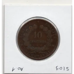 10 centimes Cérès 1872 K Bordeaux TB+, France pièce de monnaie