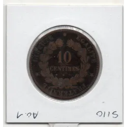 10 centimes Cérès 1873 K Bordeaux B+, France pièce de monnaie