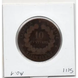 10 centimes Cérès 1874 K Bordeaux B-, France pièce de monnaie