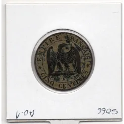 5 centimes Napoléon III tête nue 1854 K Bordeaux TTB-, France pièce de monnaie