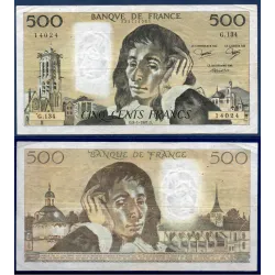 500 Francs Pascal, TTB, 8.1.1981 Billet de la banque de France