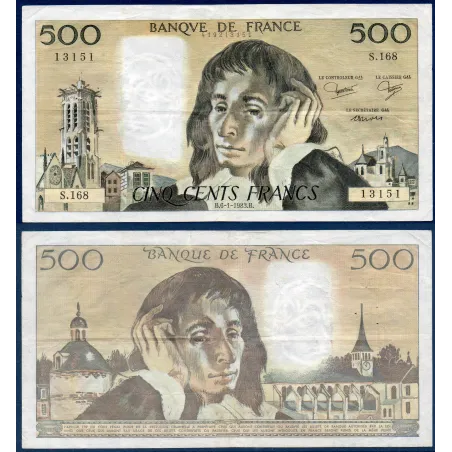 500 Francs Pascal, TTB+, 6.1.1983 Billet de la banque de France