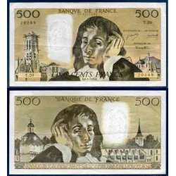 500 Francs Pascal, TTB-, 8.1.1970 Billet de la banque de France