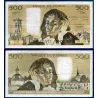 500 Francs Pascal, TTB-, 8.1.1970 Billet de la banque de France