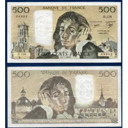 500 Francs Pascal, TTB, 7.1.1982 Billet de la banque de France