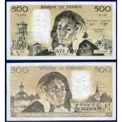 500 Francs Pascal, TTB, 5.8.1982 Billet de la banque de France