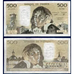 500 Francs Pascal, TTB-, 2.7.1981 Billet de la banque de France