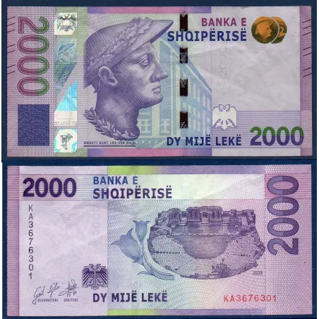 Albanie P.79, TTB Billet de 2000 Leke 2020 Roi Gent