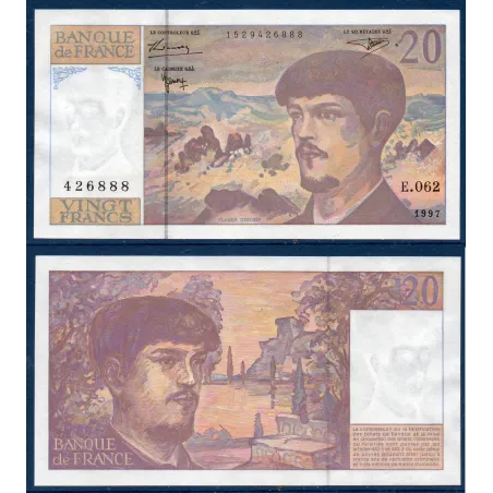 20 Francs Debussy, Neuf, 1997 Billet de la banque de France