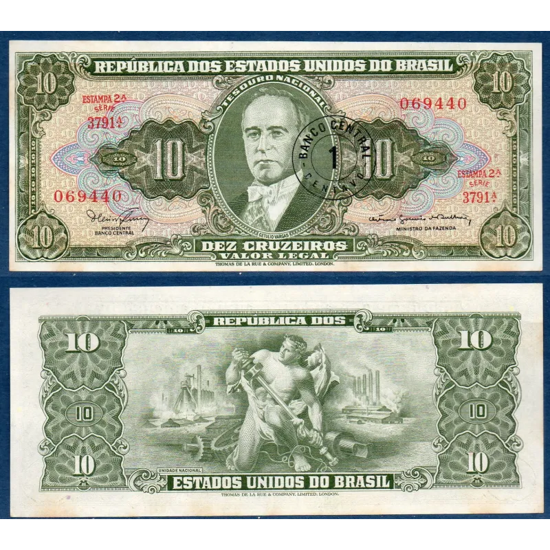 Bresil P.183b, Spl Billet de 1 Centavo 1967 Getulio Vargas