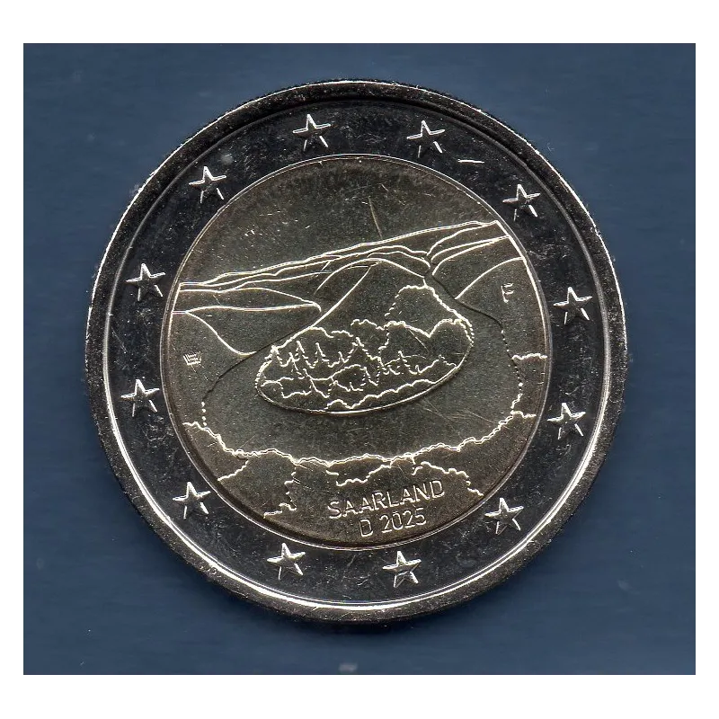 2 euro commémorative Allemagne 2025 Boucle de la Sarre piece de monnaie €