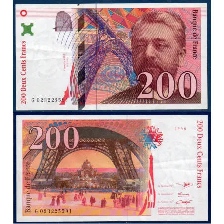 200 Francs Eiffel, TTB, 1996 Billet de la banque de France