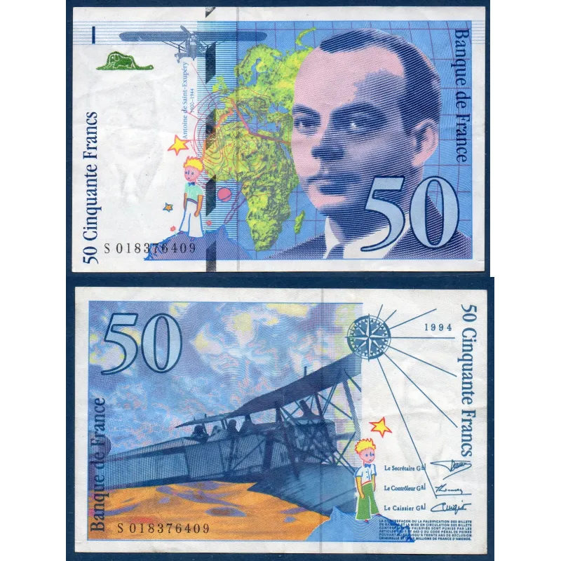 50 Francs St-Exupery TTB 1994 Billet de la banque de France