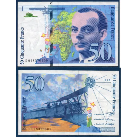 50 Francs St-Exupery TTB 1994 Billet de la banque de France