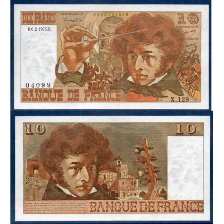 10 Francs Berlioz, Sup-, 6.2.1975 Billet de la banque de France