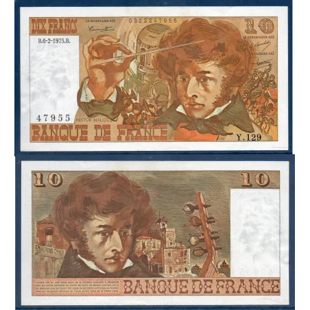 10 Francs Berlioz, Sup-, 6.2.1975 Billet de la banque de France