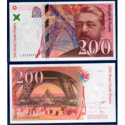 200 Francs Eiffel, SPL, 1999 Billet de la banque de France