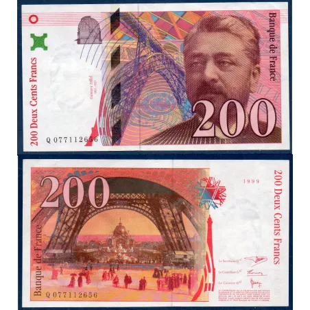 200 Francs Eiffel, Sup, 1999 Billet de la banque de France