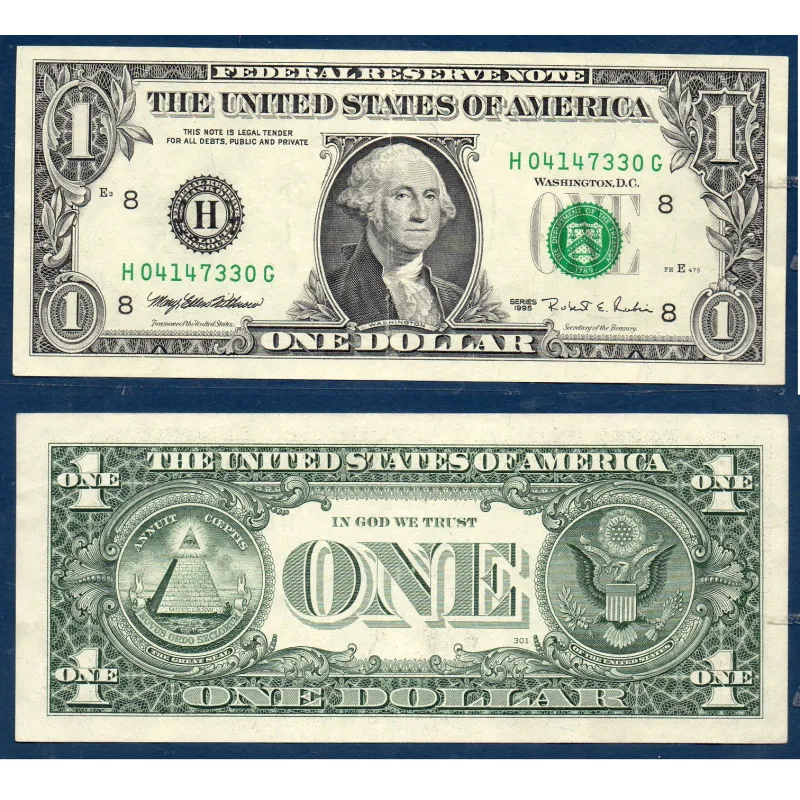 Etats Unis Pick N°496a St-Louis, TTB Billet de 1 Dollar 1995 série H