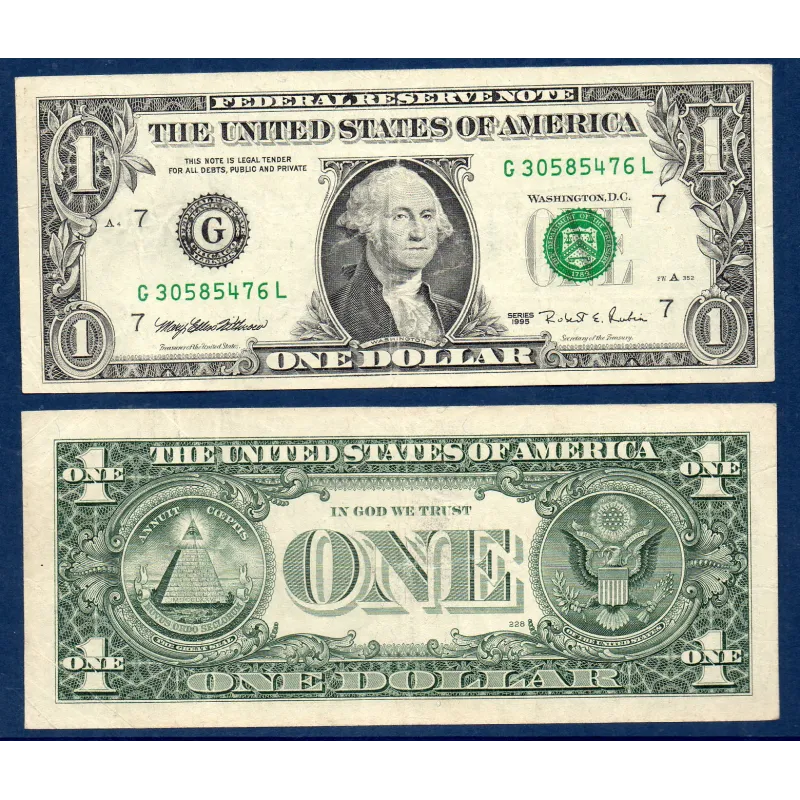 Etats Unis Pick N°496a Chicago, TTB Billet de 1 Dollar 1995 série G