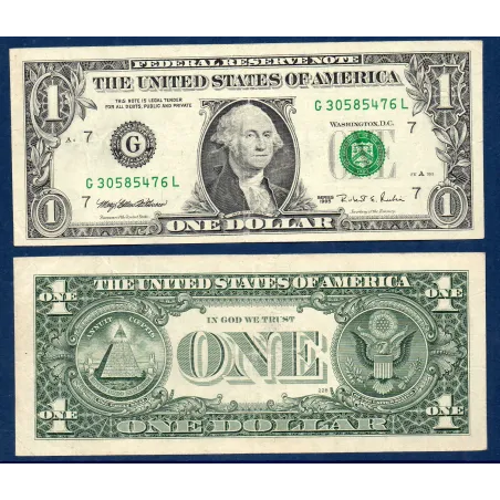 Etats Unis Pick N°496a Chicago, TTB Billet de 1 Dollar 1995 série G